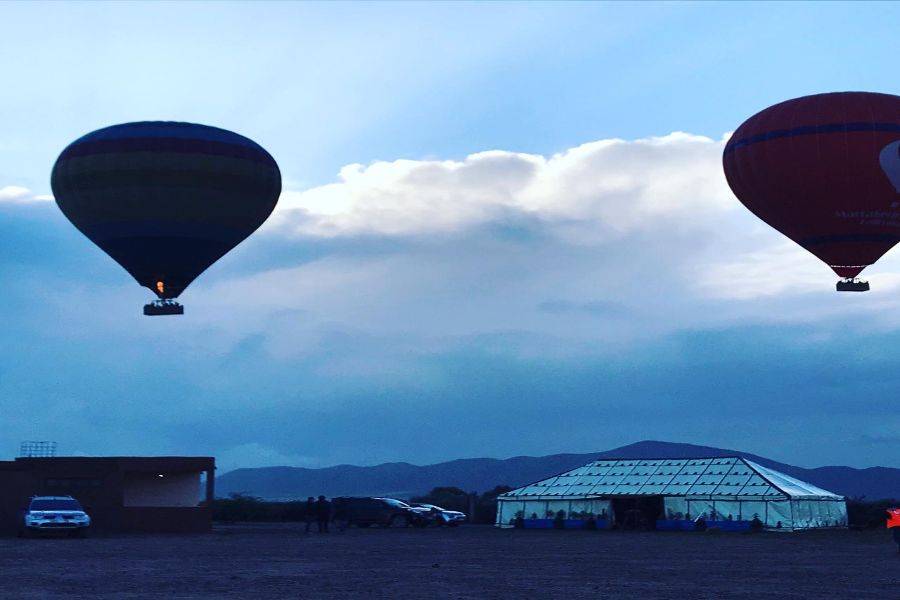 Avventura in mongolfiera all'alba di Marrakech