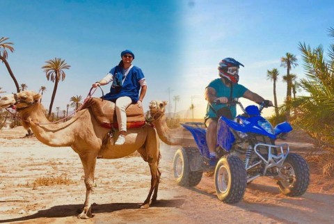 Giro in cammello e quad in Marrakech Palmeraie