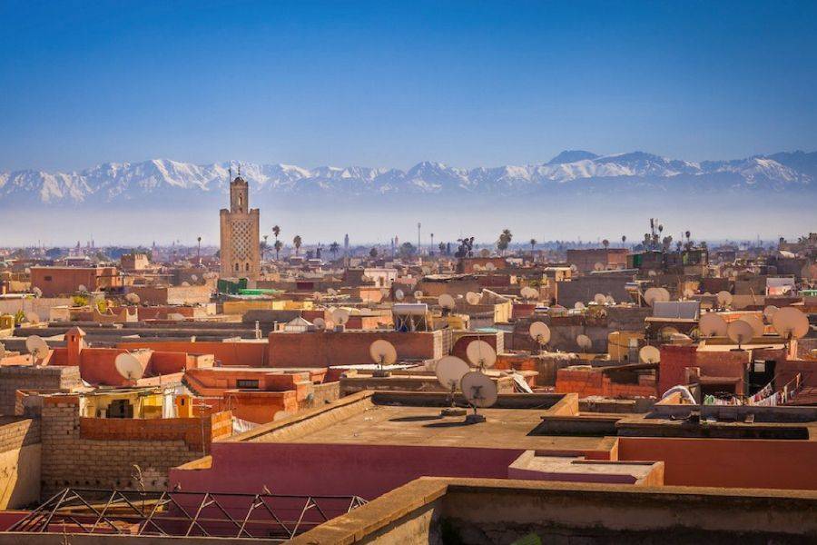 Tour sul tetto e visita della medina con i pasti a Marrakech