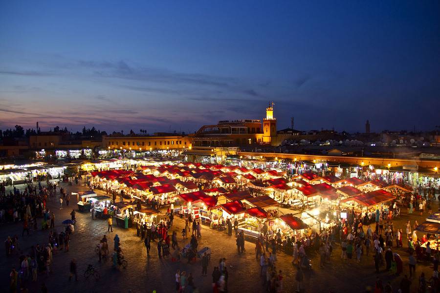 Tour sul tetto e visita della medina con i pasti a Marrakech