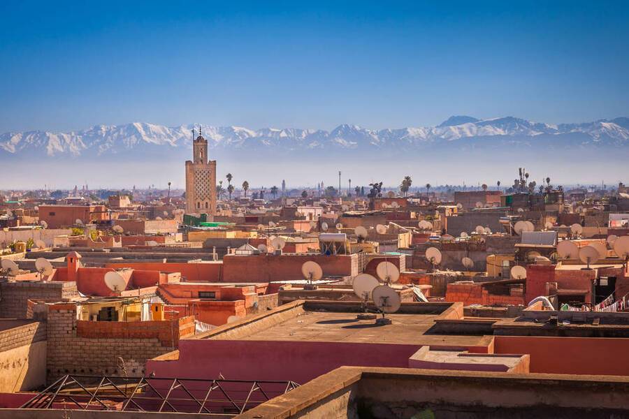Tour sul tetto e visita della medina con i pasti a Marrakech