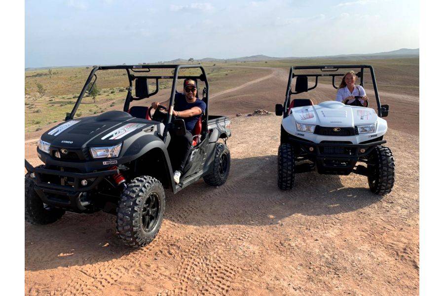 Passeggiata in carrozzina di adrenalina e giro in cammello al Palmeraie Marrakech