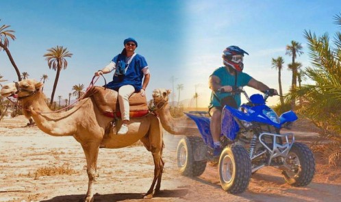 Giro in cammello e quad in Marrakech Palmeraie